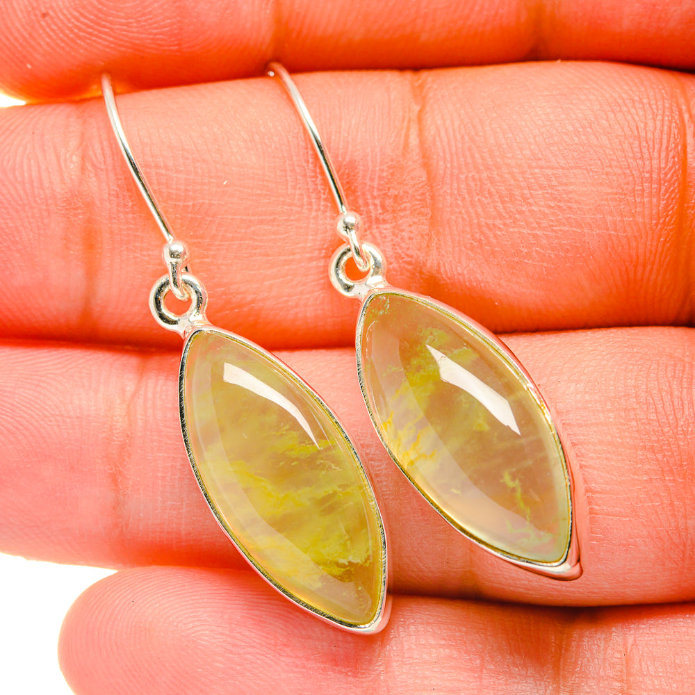Prehnite Earrings handcrafted by Anasilvercos - EARR418790