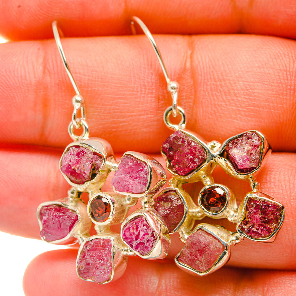 Pink Tourmaline Earrings handcrafted by Anasilvercos - EARR418791
