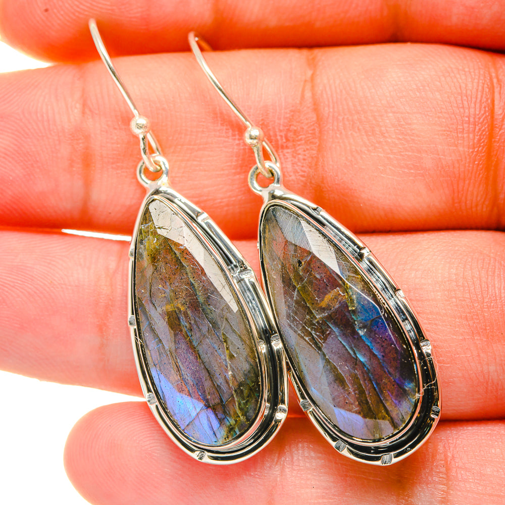 Labradorite Earrings handcrafted by Anasilvercos - EARR418793