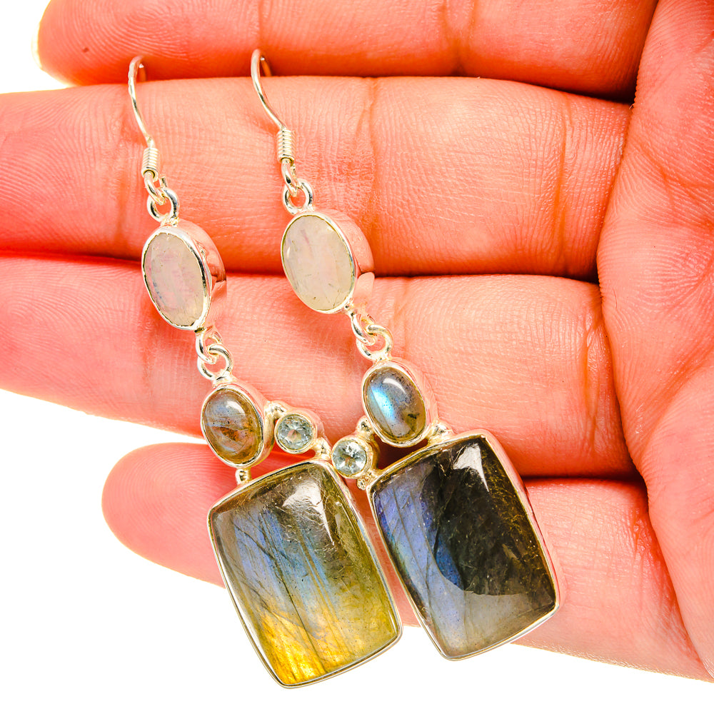 Labradorite Earrings handcrafted by Anasilvercos - EARR418795