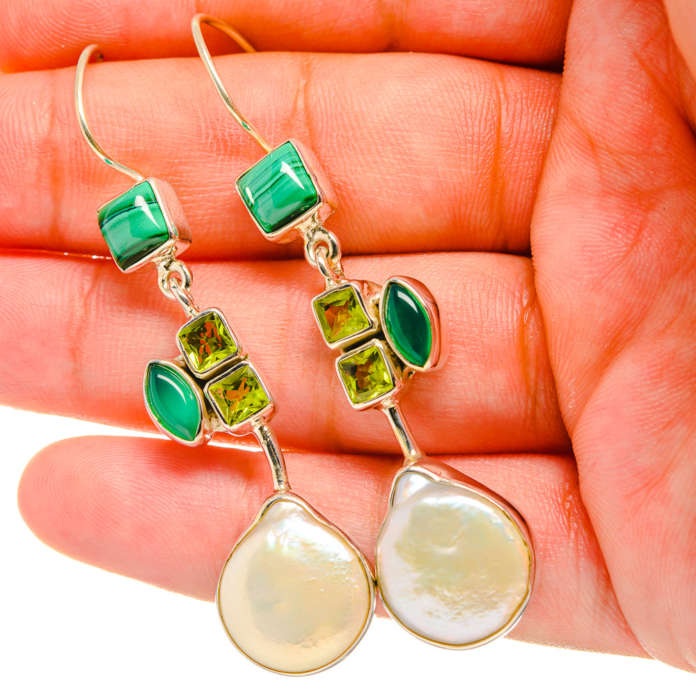 Mother Of Pearl Earrings handcrafted by Anasilvercos - EARR418798