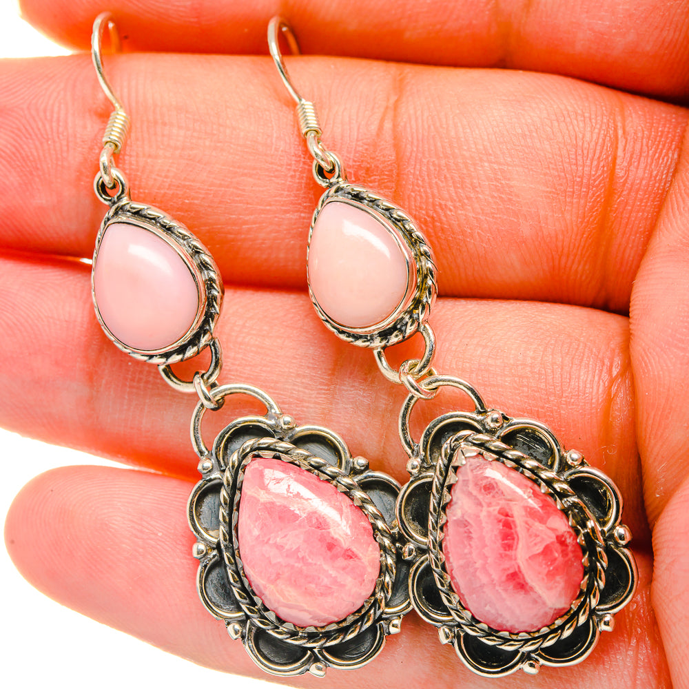 Rhodochrosite Earrings handcrafted by Anasilvercos - EARR418807