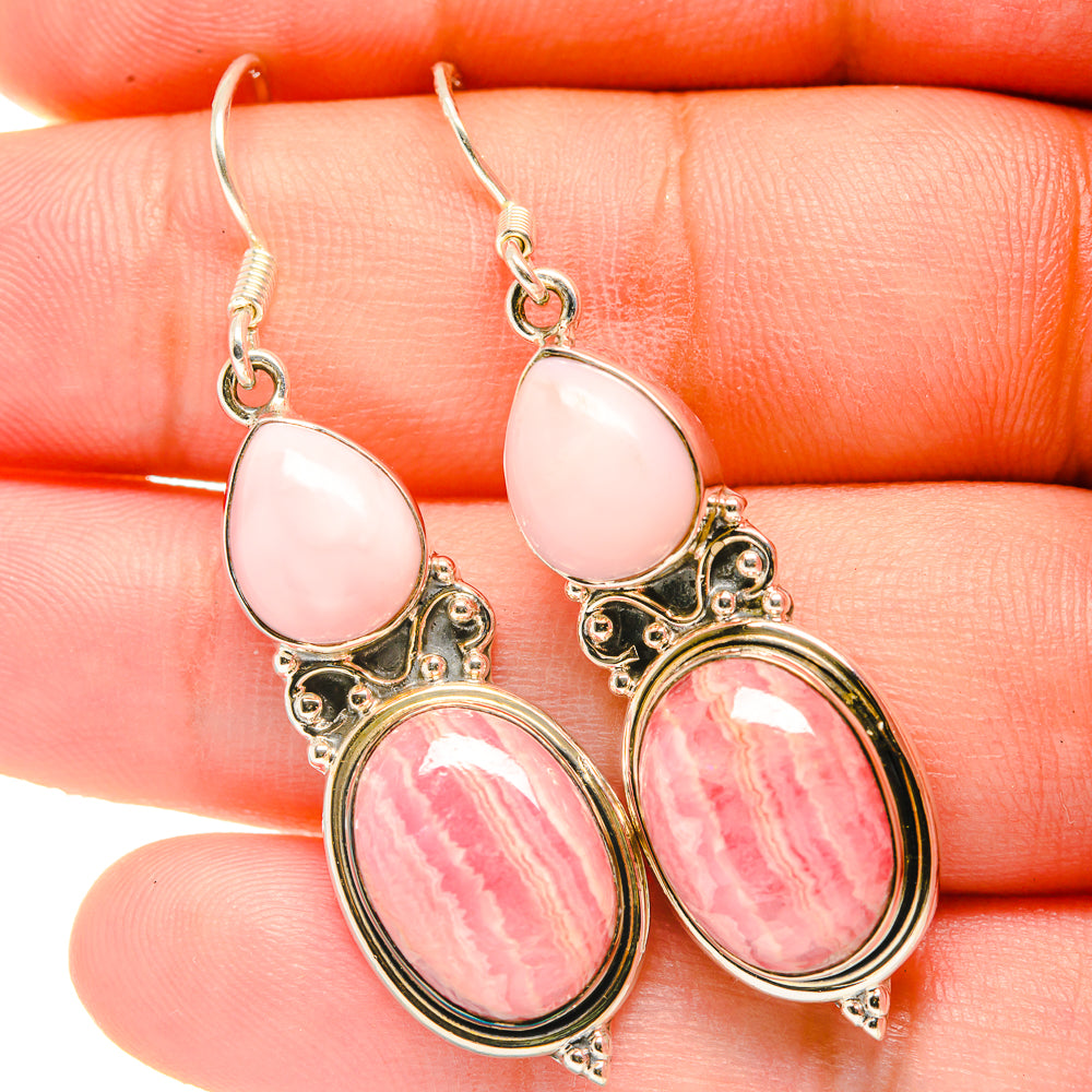 Rhodochrosite Earrings handcrafted by Anasilvercos - EARR418810