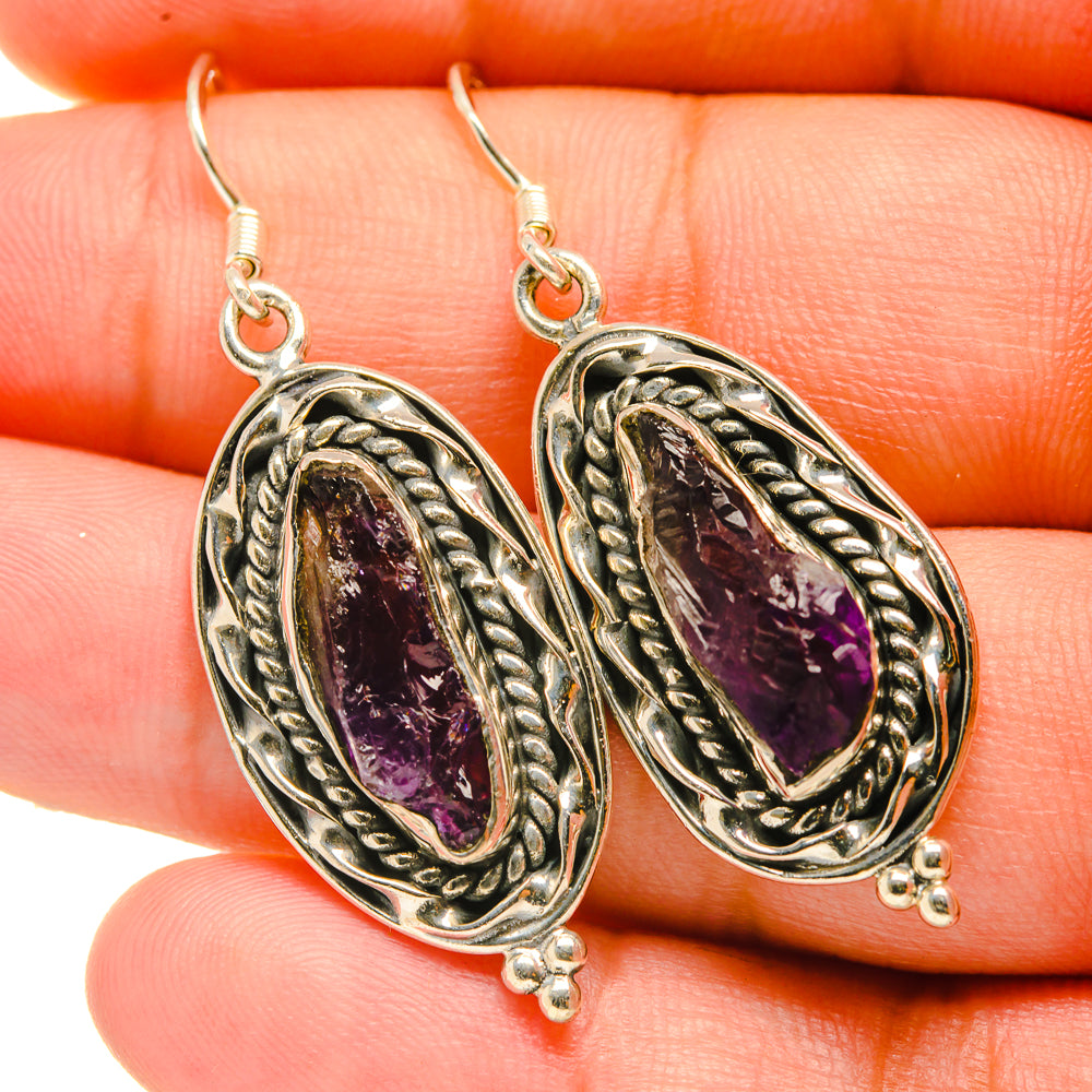 Amethyst Earrings handcrafted by Anasilvercos - EARR418816