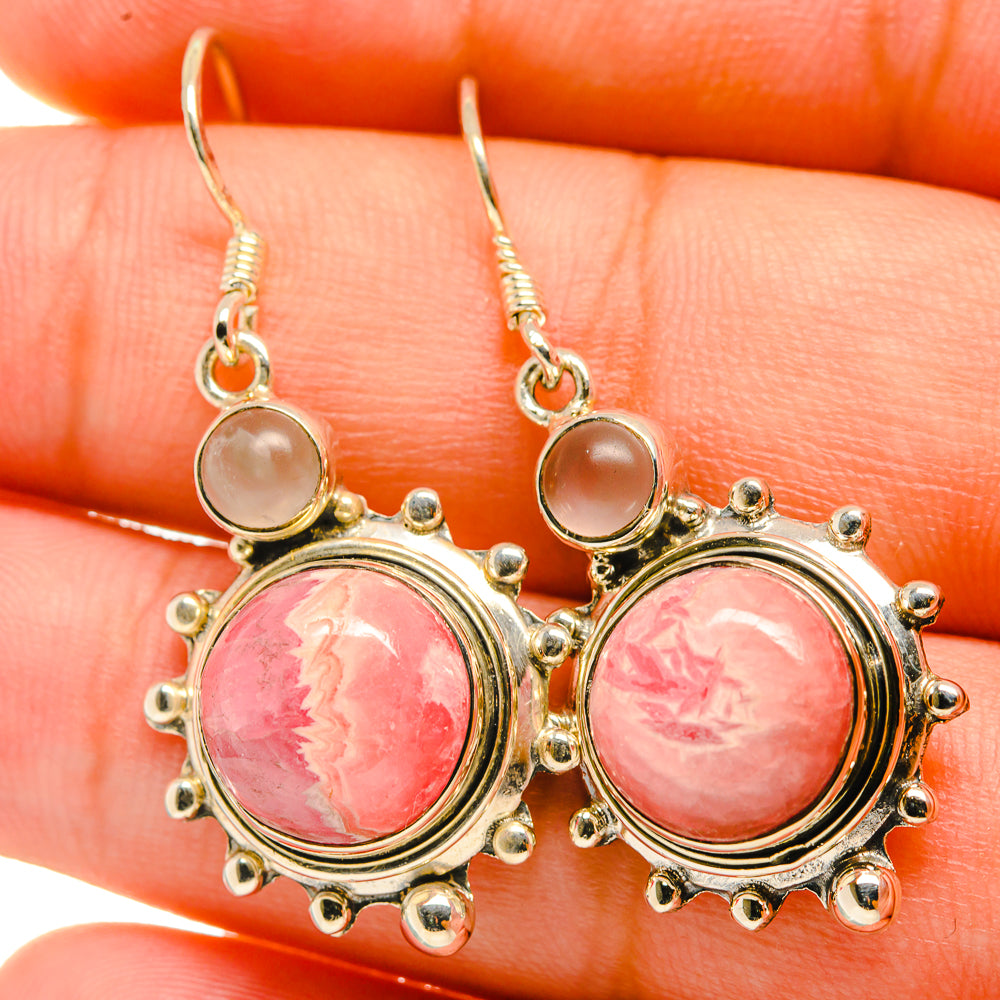 Rhodochrosite Earrings handcrafted by Anasilvercos - EARR418836