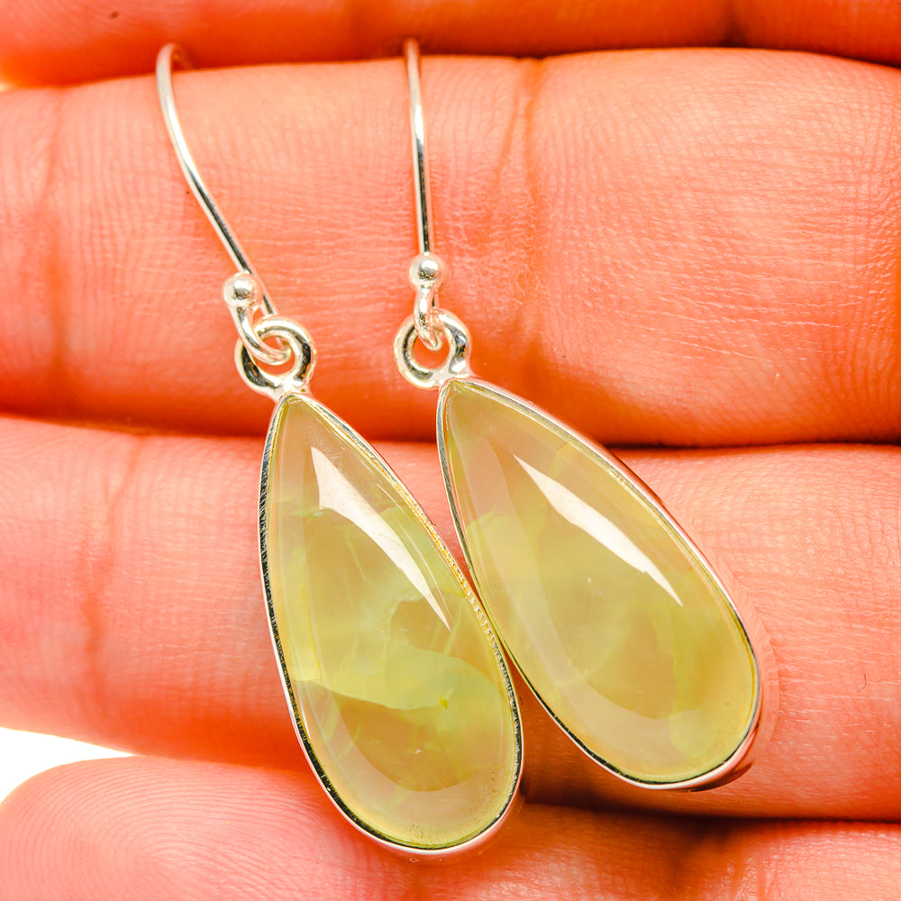 Prehnite Earrings handcrafted by Anasilvercos - EARR418837