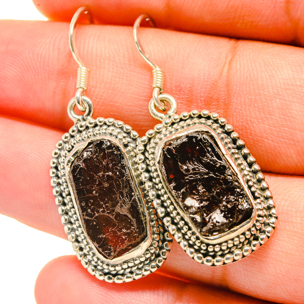 Garnet Earrings handcrafted by Anasilvercos - EARR418839