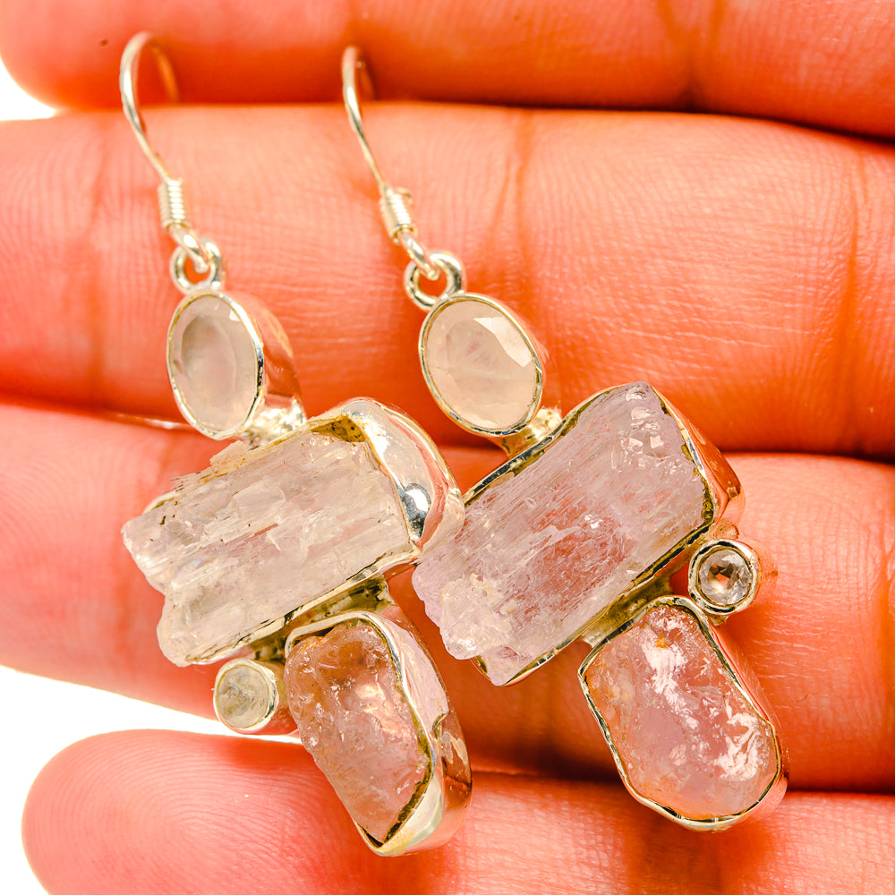 Rose Quartz Earrings handcrafted by Anasilvercos - EARR418857
