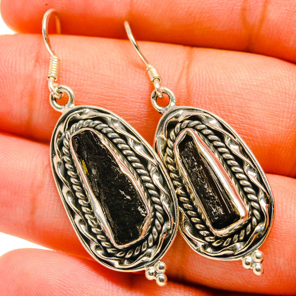 Black Tourmaline Earrings handcrafted by Anasilvercos - EARR418862