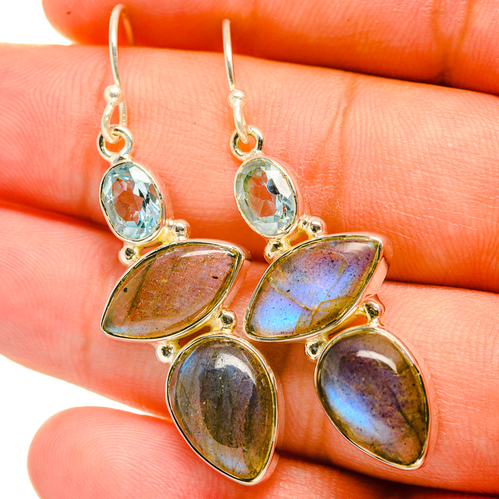 Labradorite Earrings handcrafted by Anasilvercos - EARR418866