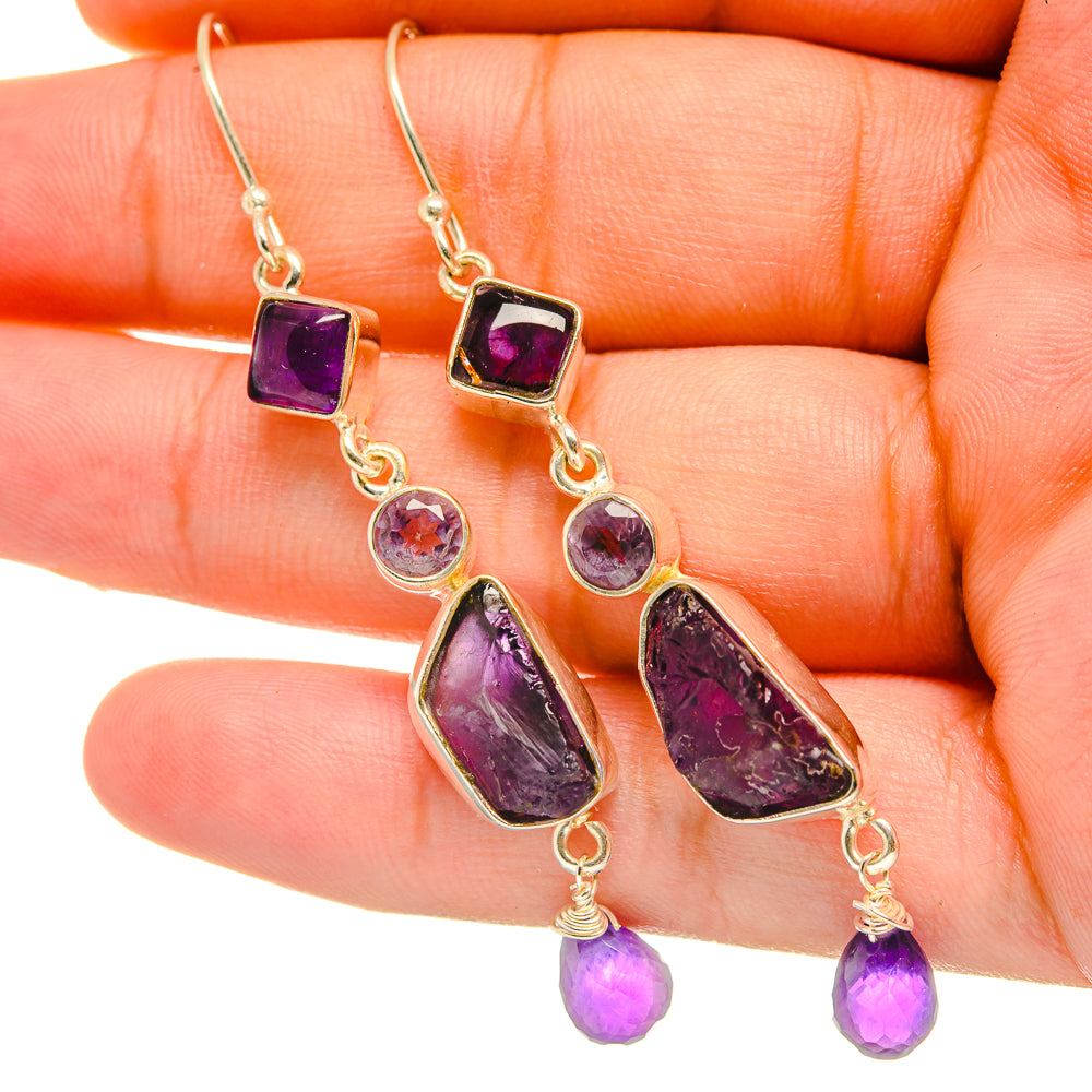 Amethyst Earrings handcrafted by Anasilvercos - EARR418869