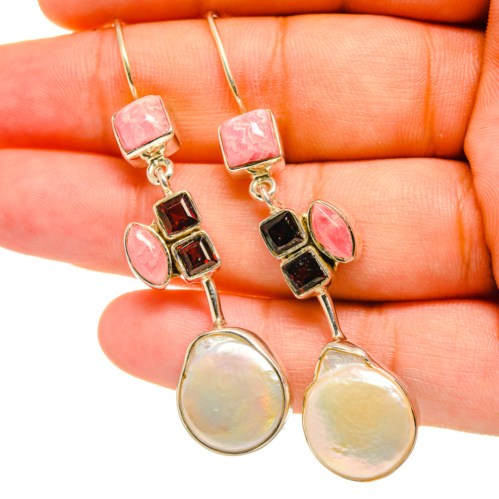 Mother Of Pearl Earrings handcrafted by Anasilvercos - EARR418873
