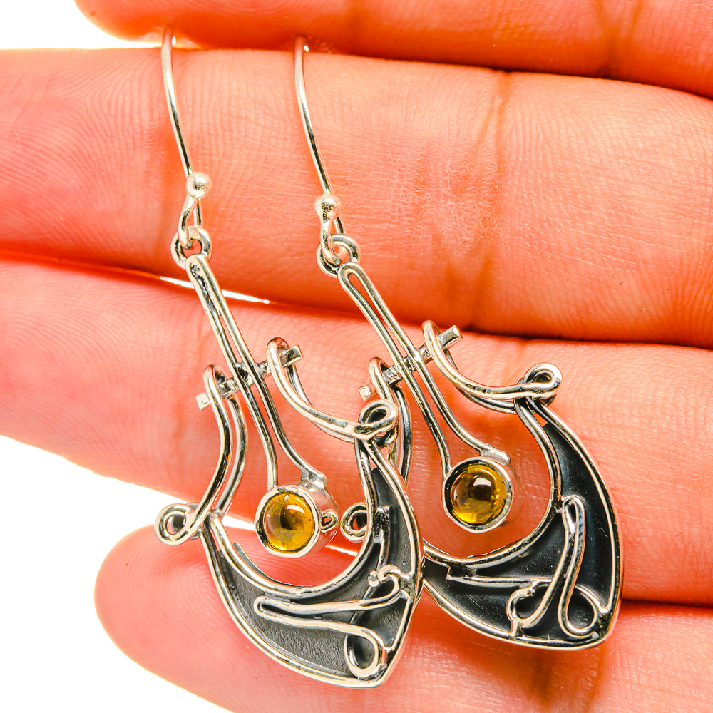 Citrine Earrings handcrafted by Anasilvercos - EARR418880