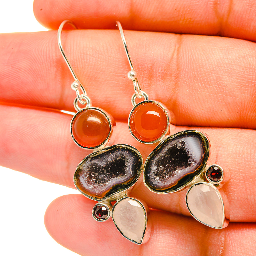 Coconut Geode Druzy Earrings handcrafted by Anasilvercos - EARR418881
