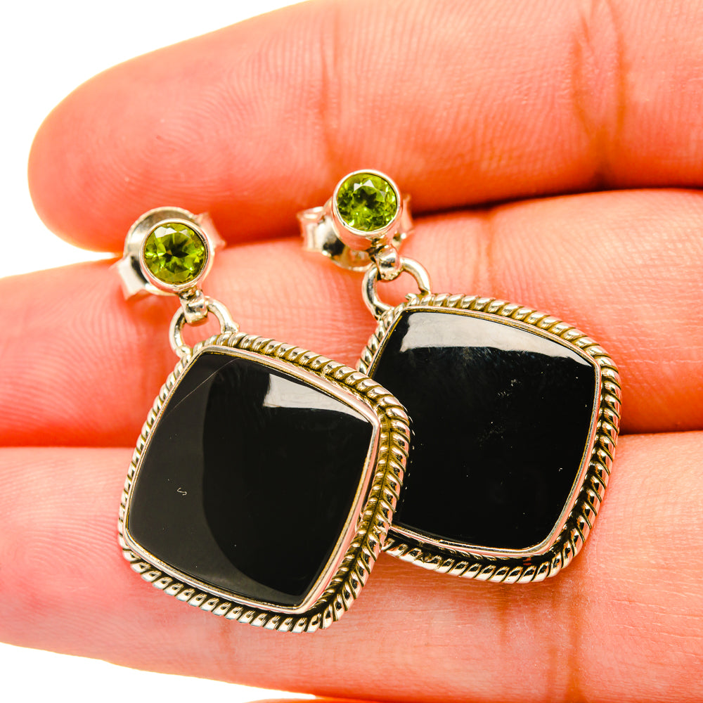 Black Onyx Earrings handcrafted by Anasilvercos - EARR418889