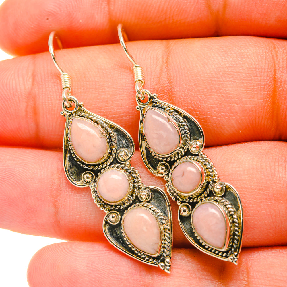 Pink Opal Earrings handcrafted by Anasilvercos - EARR418891