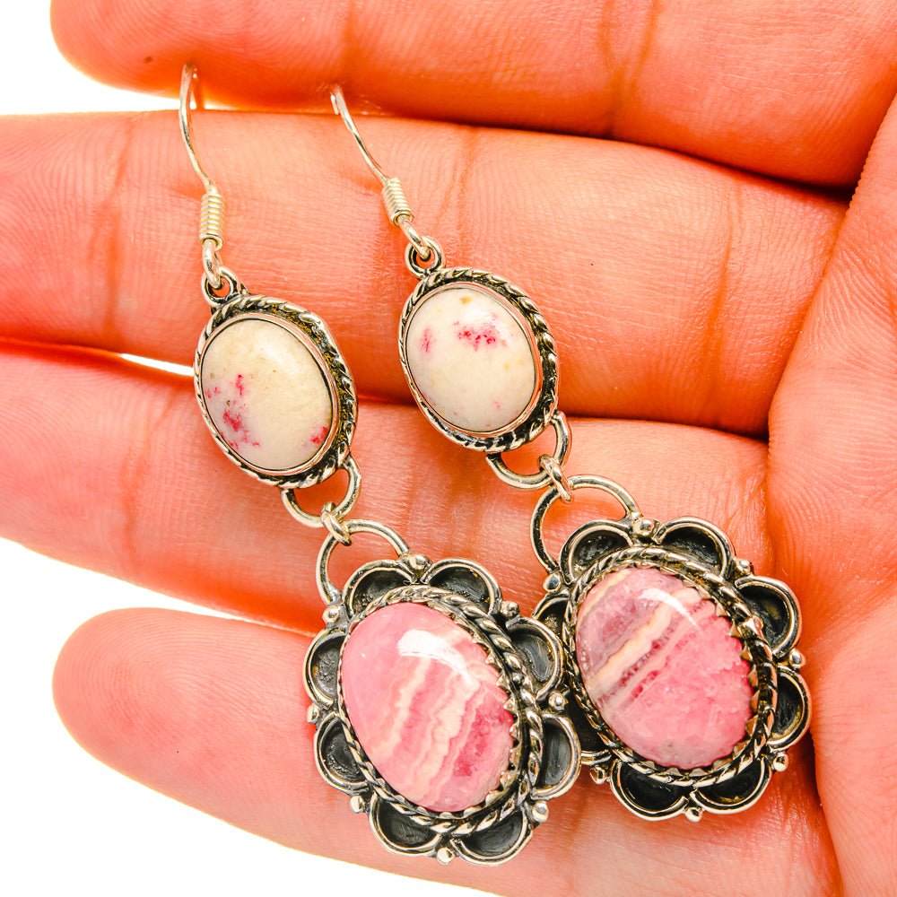 Rhodochrosite Earrings handcrafted by Anasilvercos - EARR418897