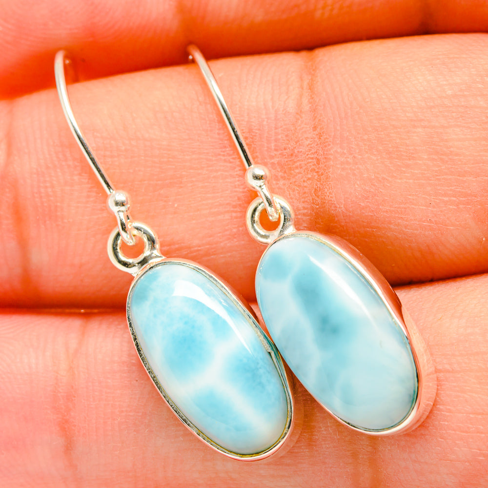 Larimar Earrings handcrafted by Anasilvercos - EARR418902