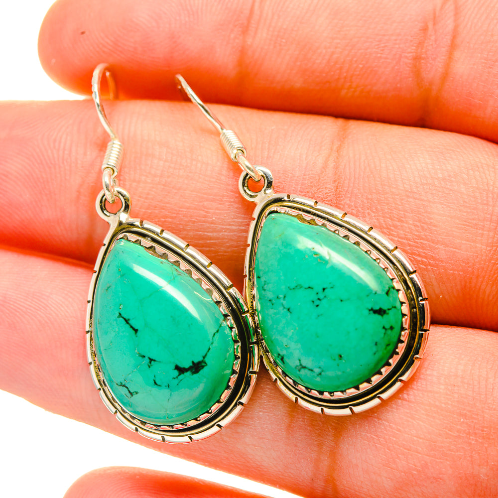 Arizona Turquoise Earrings handcrafted by Anasilvercos - EARR418913