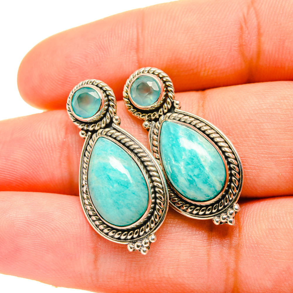 Larimar Earrings handcrafted by Anasilvercos - EARR418916