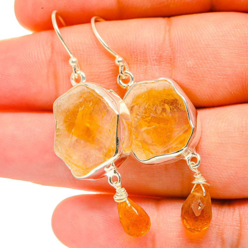 Citrine Earrings handcrafted by Anasilvercos - EARR418924