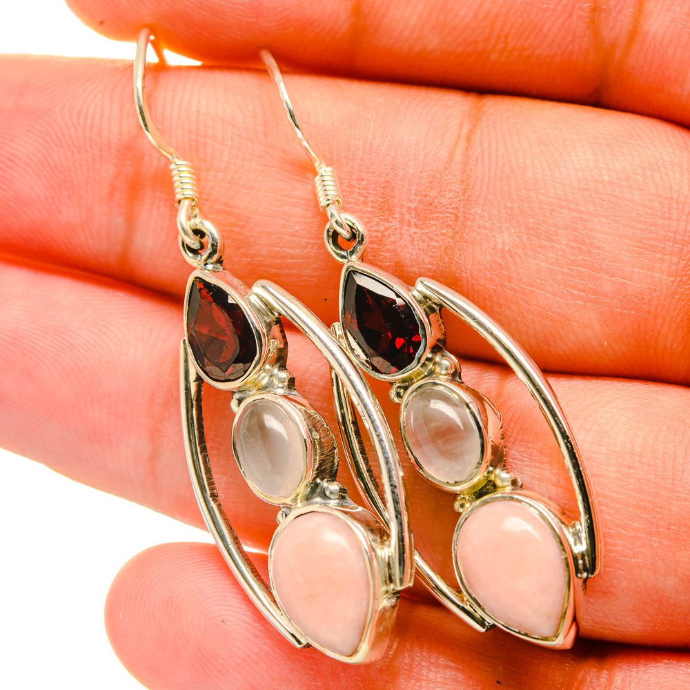Pink Opal Earrings handcrafted by Anasilvercos - EARR418929