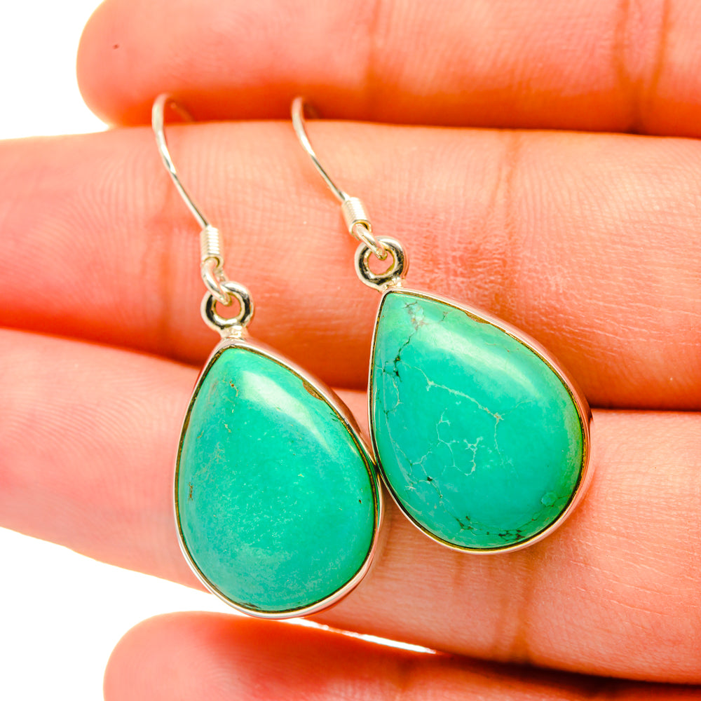 Arizona Turquoise Earrings handcrafted by Anasilvercos - EARR418937