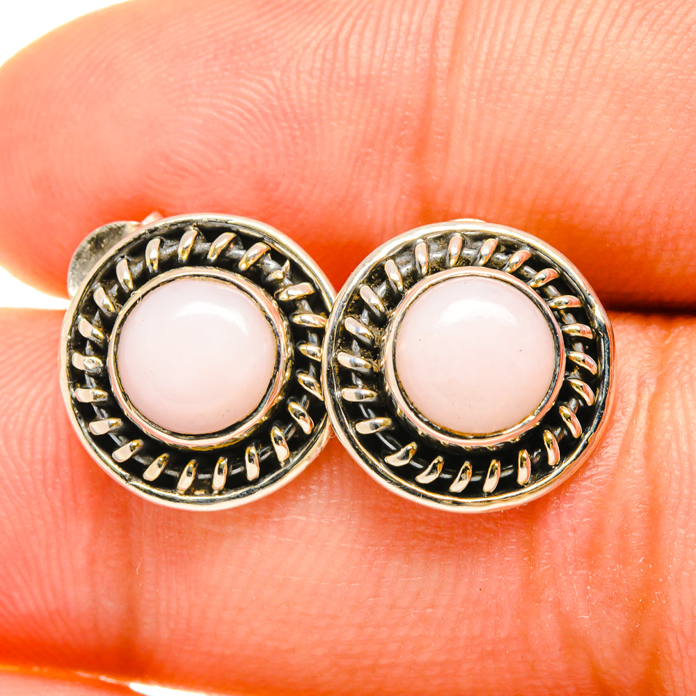 Pink Opal Earrings handcrafted by Anasilvercos - EARR418948