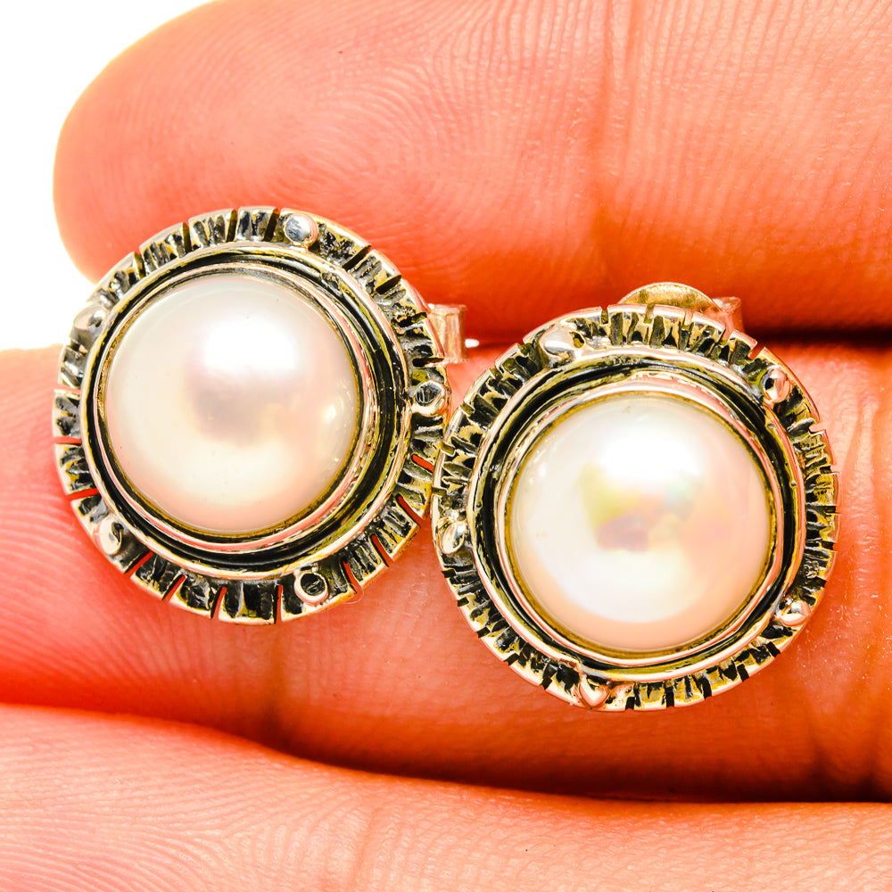 Cultured Pearl Earrings handcrafted by Anasilvercos - EARR418953
