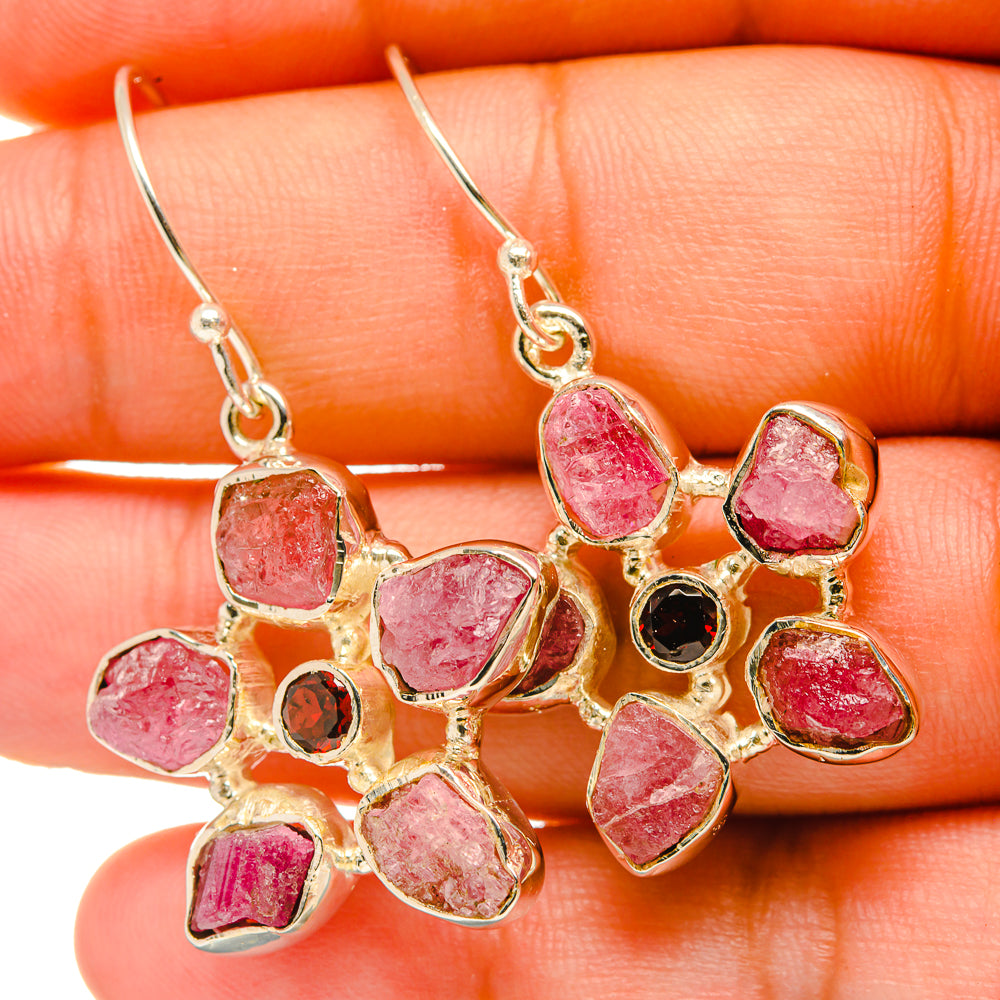 Pink Tourmaline Earrings handcrafted by Anasilvercos - EARR418969