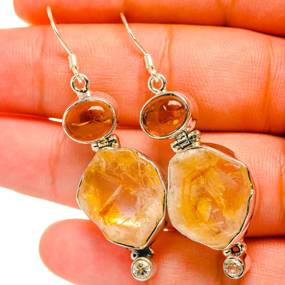 Citrine Earrings handcrafted by Anasilvercos - EARR418973