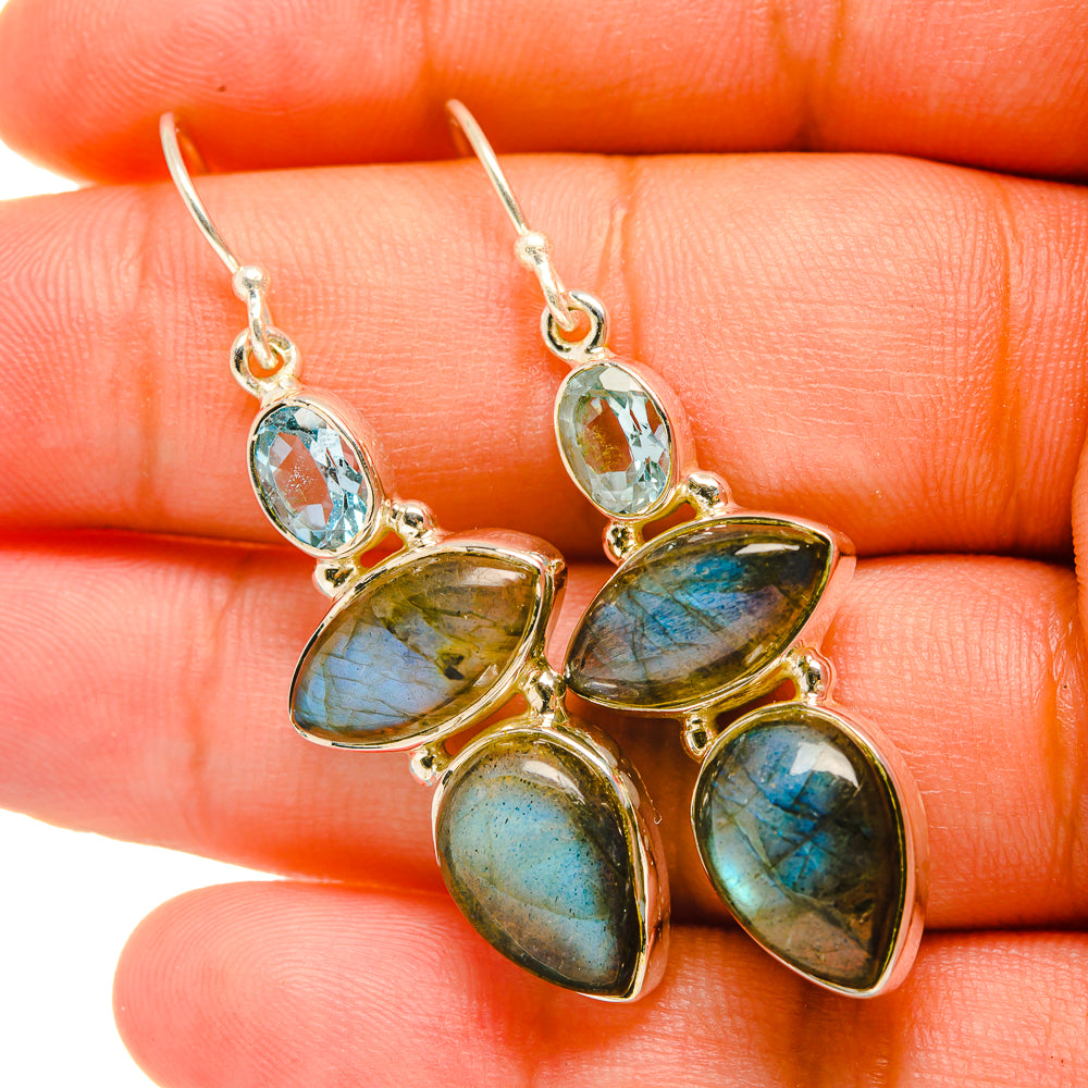 Labradorite Earrings handcrafted by Anasilvercos - EARR418988