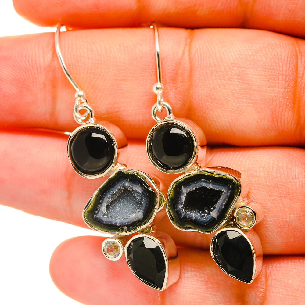 Coconut Geode Druzy Earrings handcrafted by Anasilvercos - EARR418990