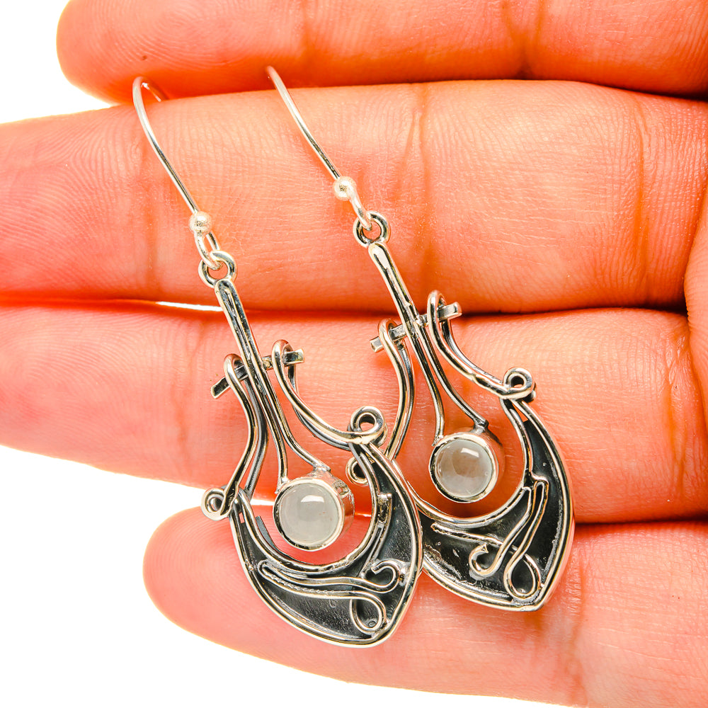 Aqua Chalcedony Earrings handcrafted by Anasilvercos - EARR418994