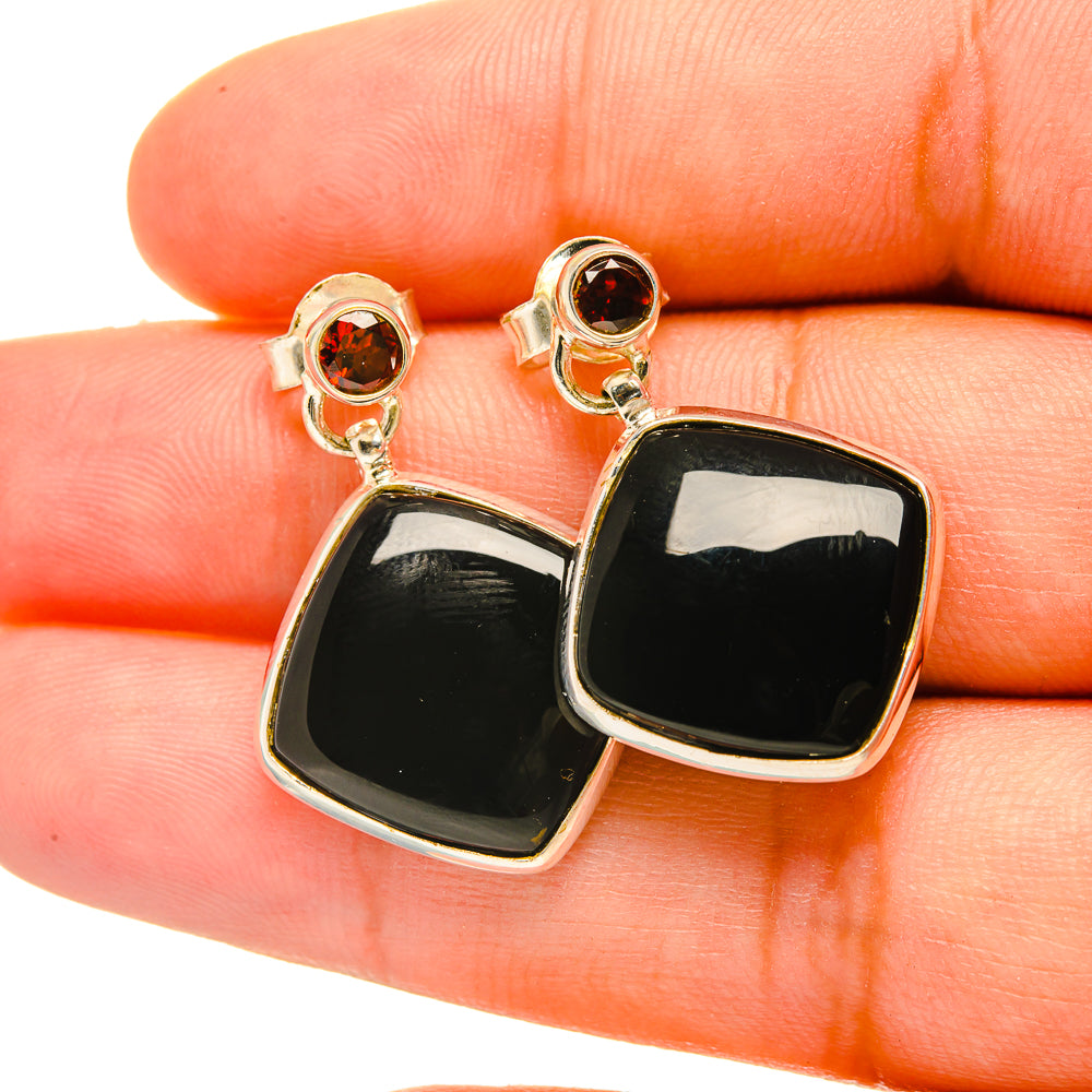 Black Onyx Earrings handcrafted by Anasilvercos - EARR418998