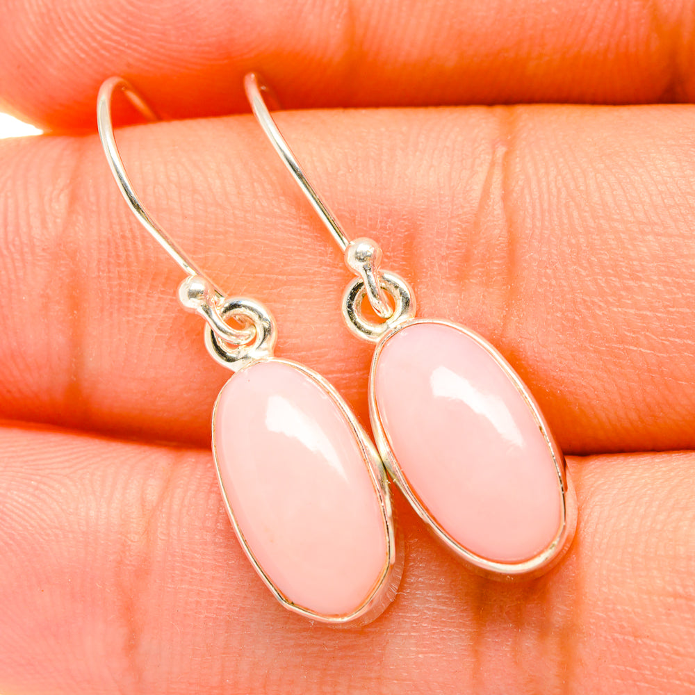Pink Opal Earrings handcrafted by Anasilvercos - EARR419007