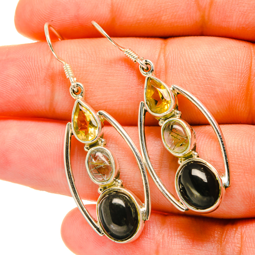 Black Onyx Earrings handcrafted by Anasilvercos - EARR419012