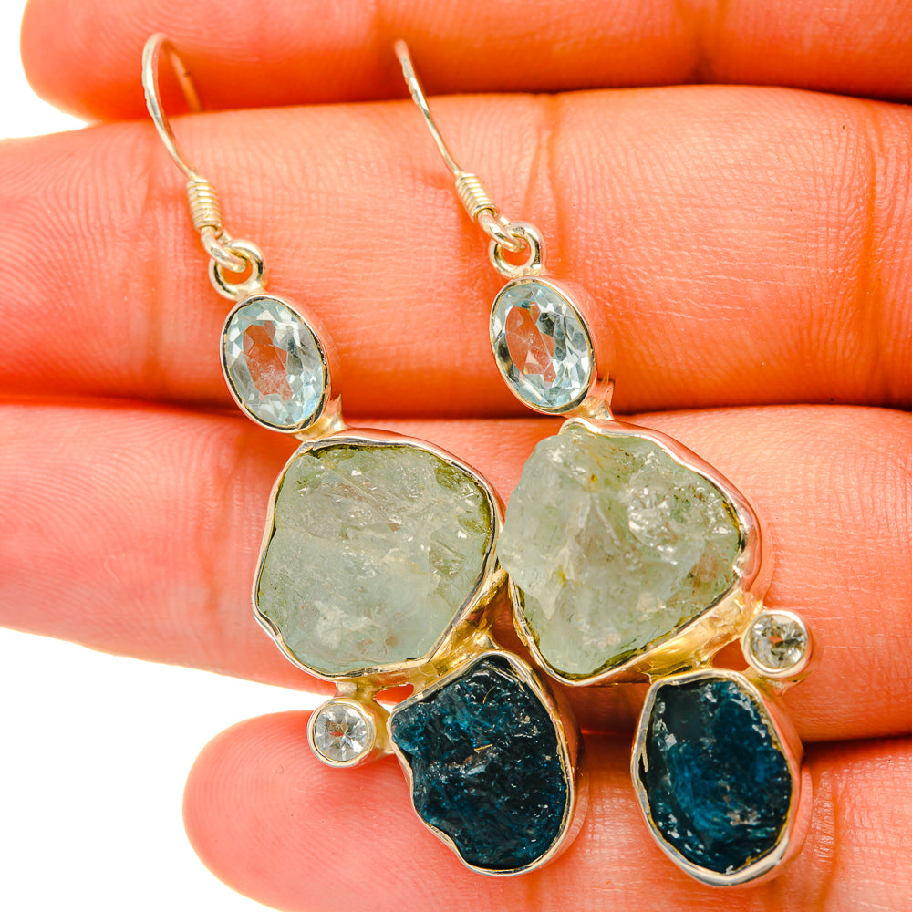 Aquamarine Earrings handcrafted by Anasilvercos - EARR419014