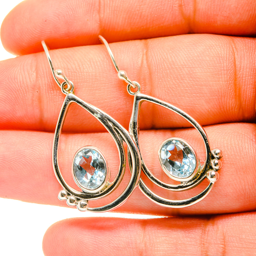 Blue Topaz Earrings handcrafted by Anasilvercos - EARR419027