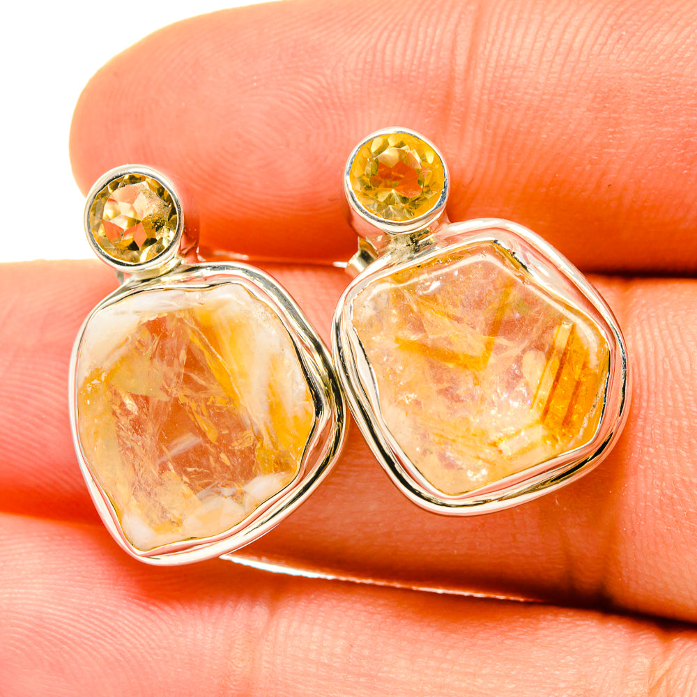 Citrine Earrings handcrafted by Anasilvercos - EARR419041