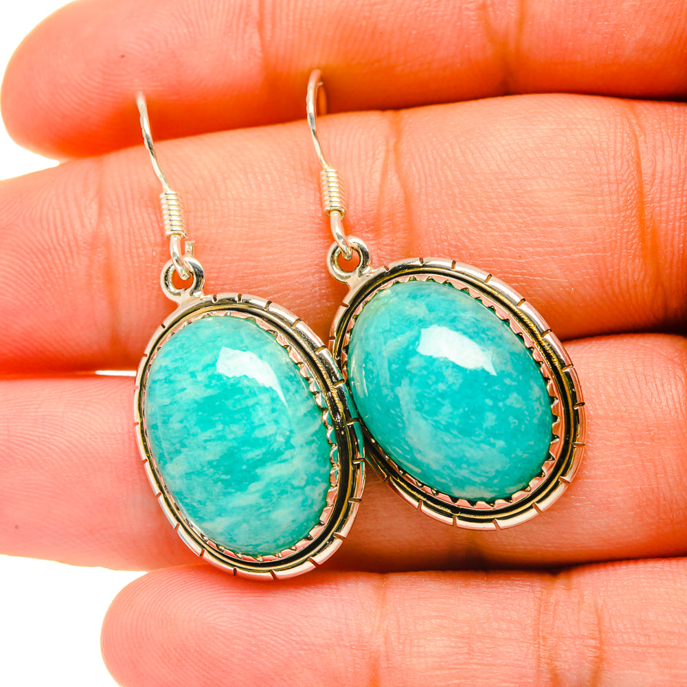 Amazonite Earrings handcrafted by Anasilvercos - EARR419042