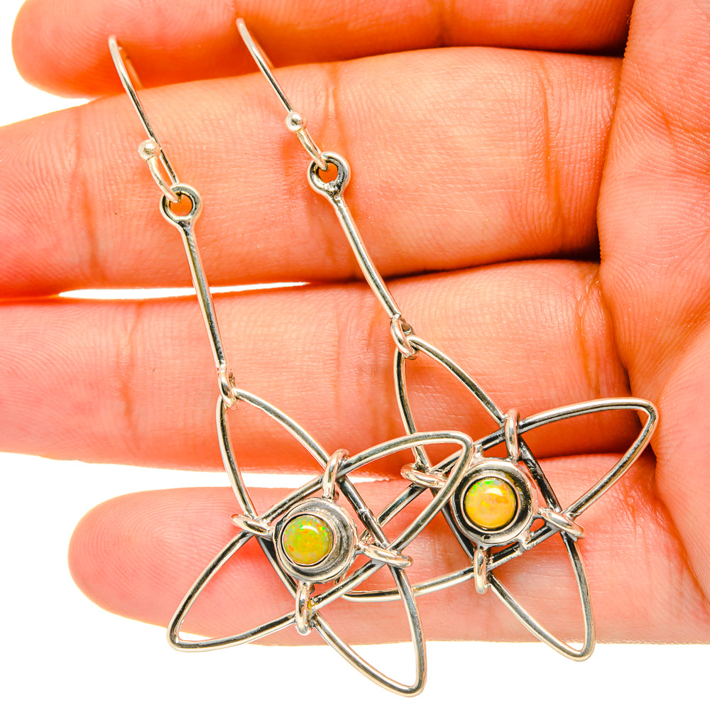 Ethiopian Opal Earrings handcrafted by Anasilvercos - EARR419054