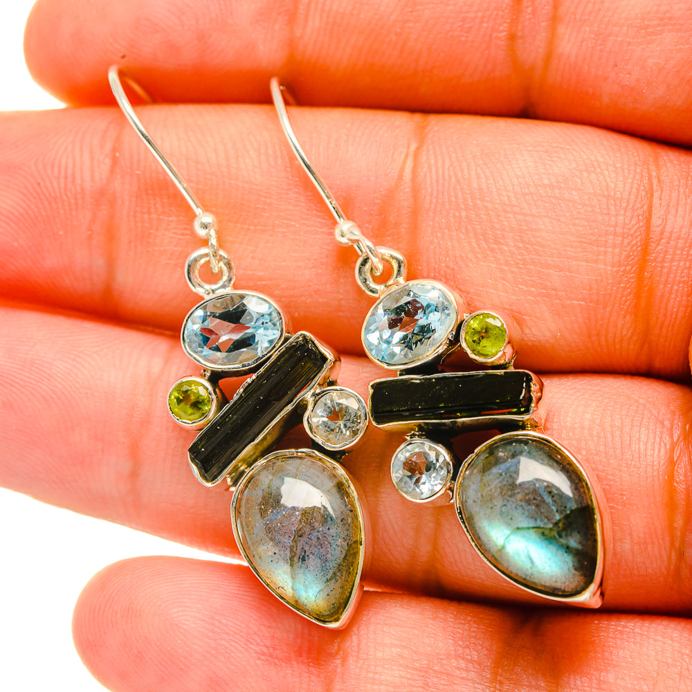 Labradorite Earrings handcrafted by Anasilvercos - EARR419061