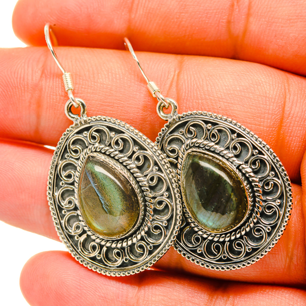 Labradorite Earrings handcrafted by Anasilvercos - EARR419064