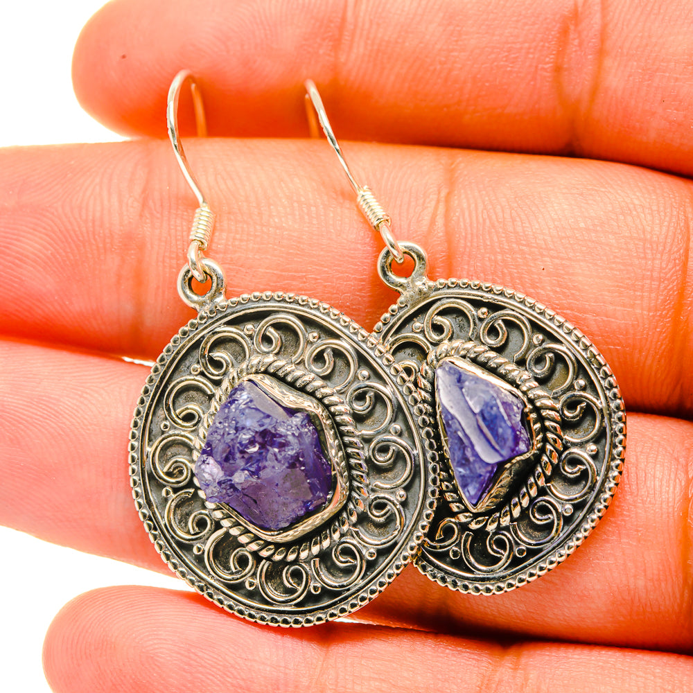 Tanzanite Earrings handcrafted by Anasilvercos - EARR419065