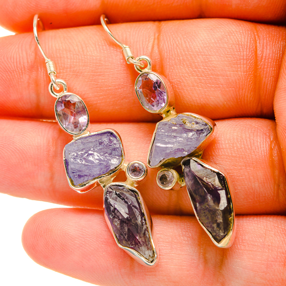 Amethyst Earrings handcrafted by Anasilvercos - EARR419069