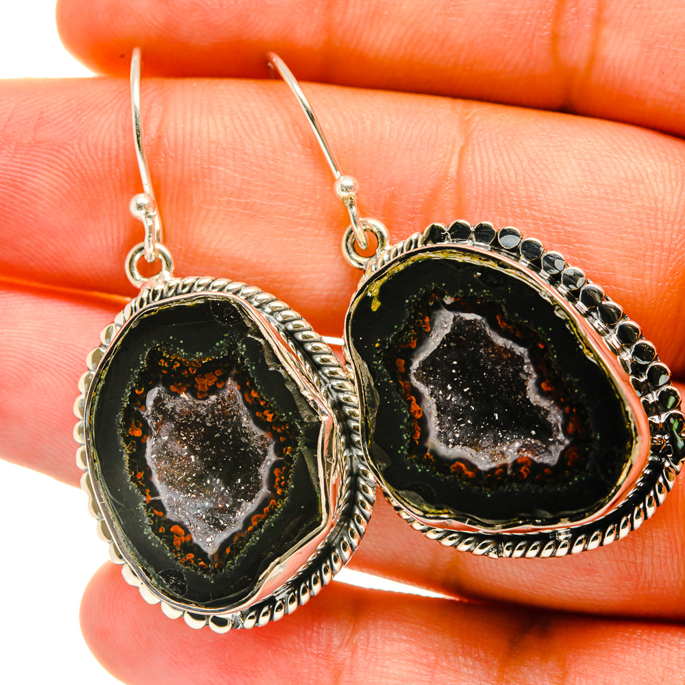 Coconut Geode Druzy Earrings handcrafted by Anasilvercos - EARR419089