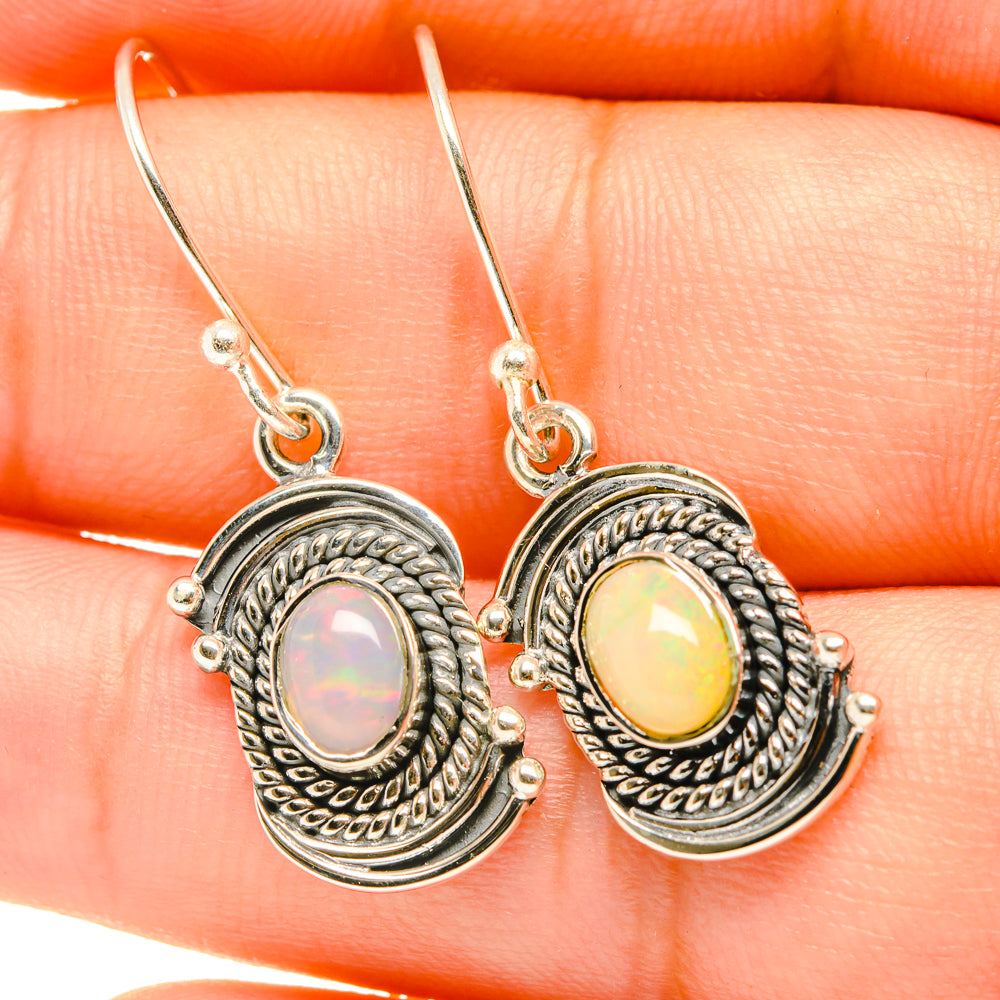 Ethiopian Opal Earrings handcrafted by Anasilvercos - EARR419100