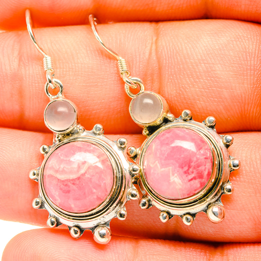 Rhodochrosite Earrings handcrafted by Anasilvercos - EARR419109