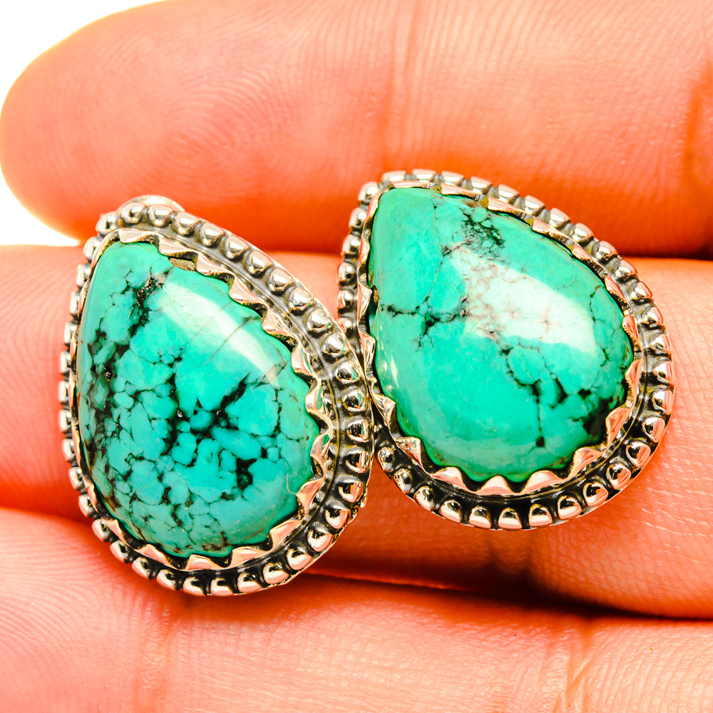 Arizona Turquoise Earrings handcrafted by Anasilvercos - EARR419112